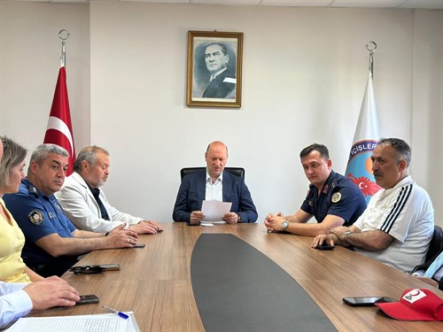 Kaymakamlığımızda Deprem Tatbikatı Toplantısı Düzenlendi.